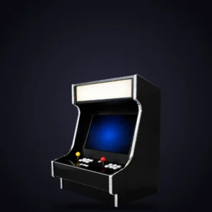 Bartop Arcade90, finitura nera con profili cromati