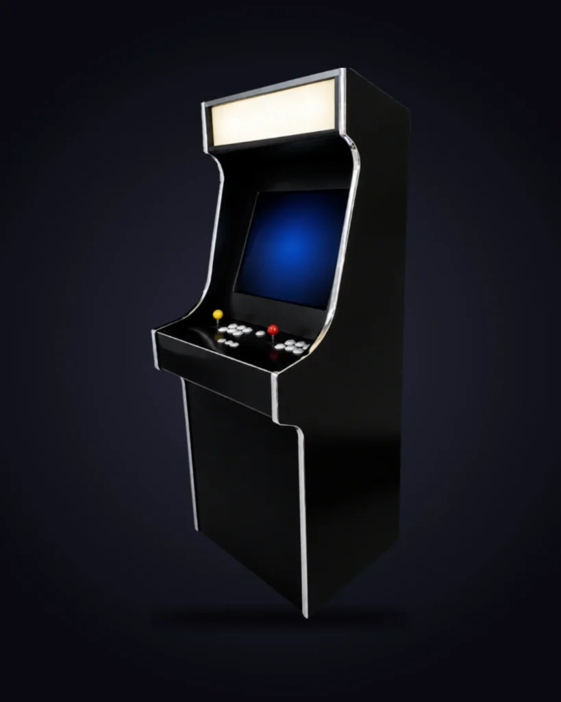 Cabinato Classic Arcade90, finitura nera con profili cromati