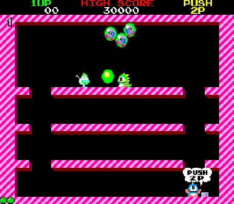 Schermata di Bubble Bobble