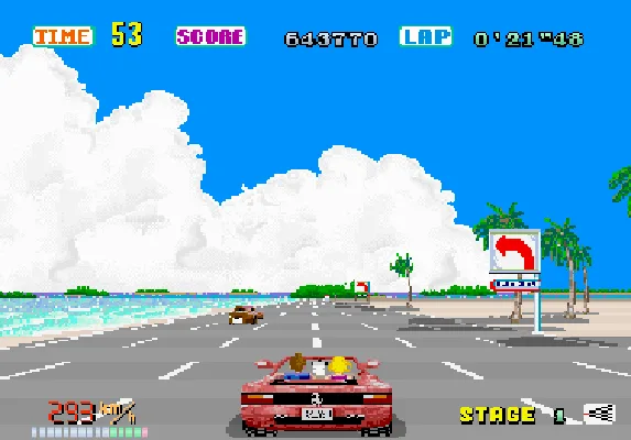 Schermata di Out Run