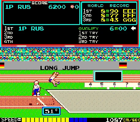 Schermata di Track & Field